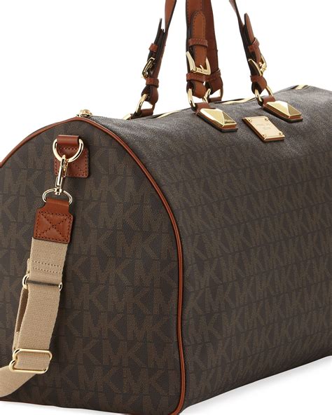 michael kors jet set weekender travel duffle bag|Michael Kors weekender bag.